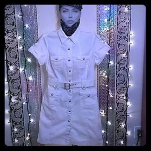 White Sharagano skirt dress